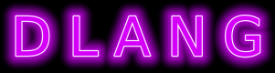 Dlang, Cairo. Neon text example